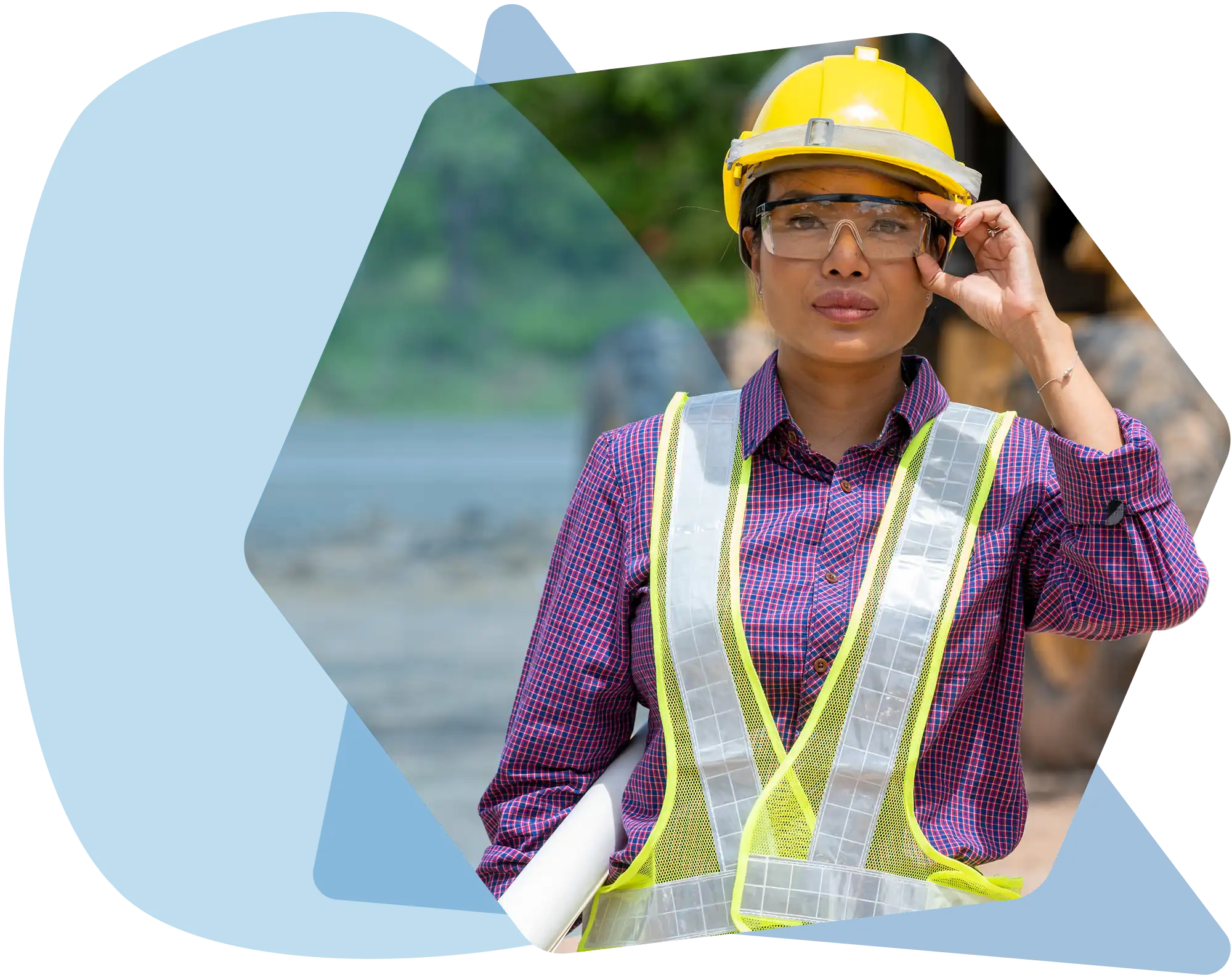 a new hire construction worker on a job site