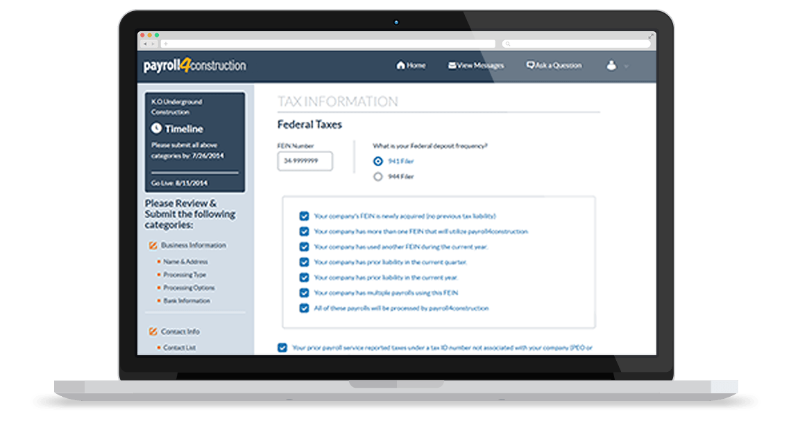 Payroll Service for Construction